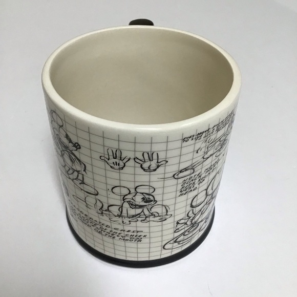 Disney Mickey Mouse Sketch Coffee Mug Cartoon Jumbo Tea Cup Big 16 oz Vintage - Picture 8 of 15